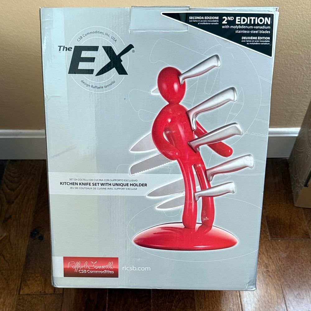 Rafflaele Iannello The EX Red Knife and Holder Set